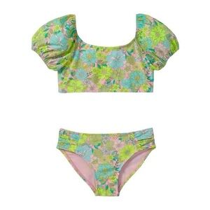 Cat & Jack Girls Floral Bikini Size M (7/8)